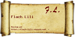 Flach Lili névjegykártya