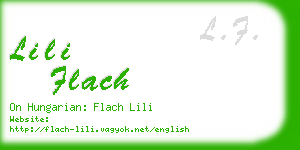 lili flach business card